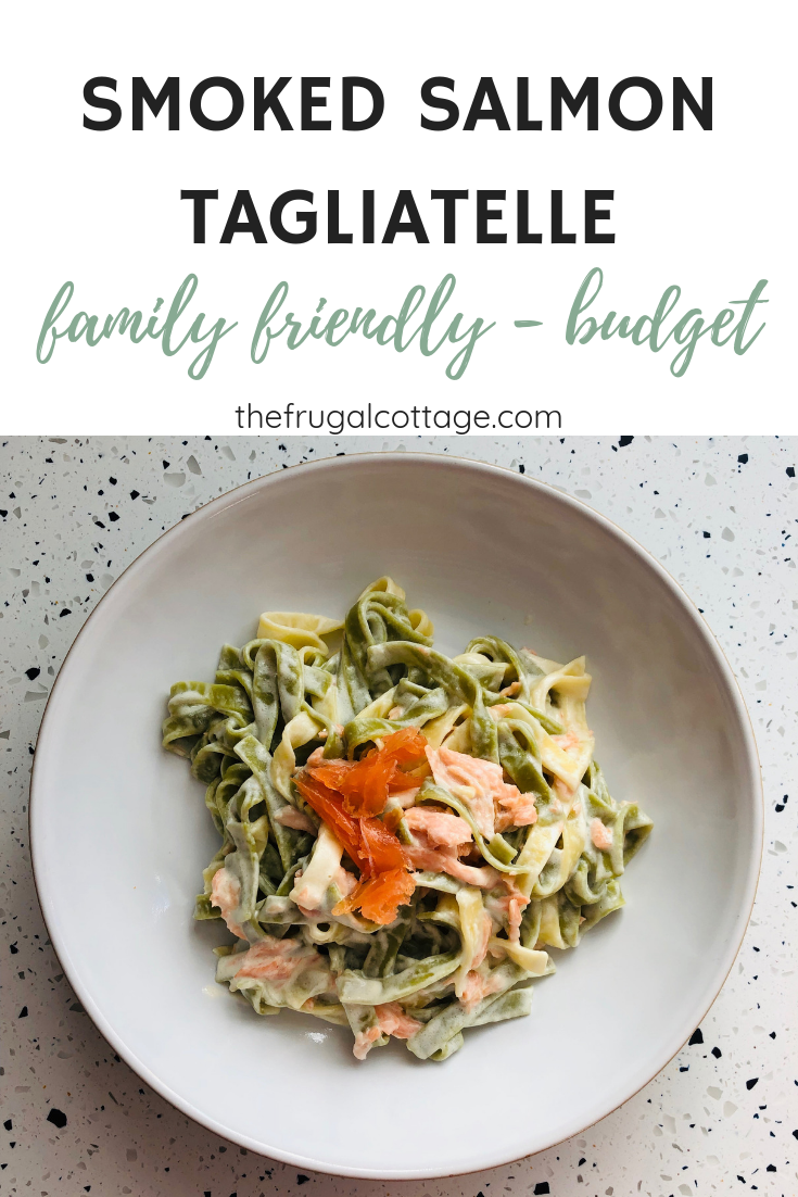 Smoked Salmon Tagliatelle - Budget Recipe - The Frugal Cottage